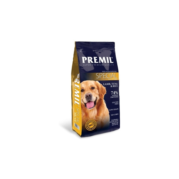PREMIL Special Ягненок, тунец и рис для взрослых всех пород 3 кг - AZ00143