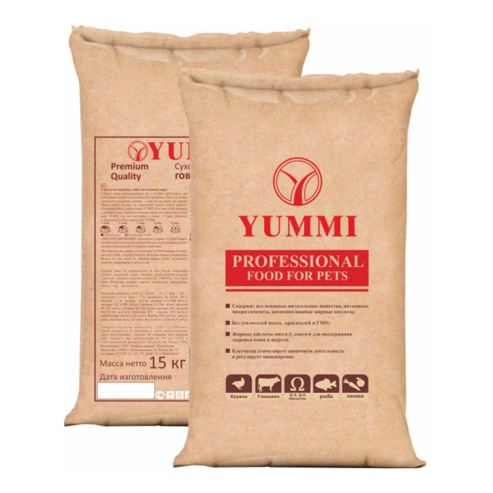 YUMMI ADULT SPORT для активных собак 14 кг - YU0027