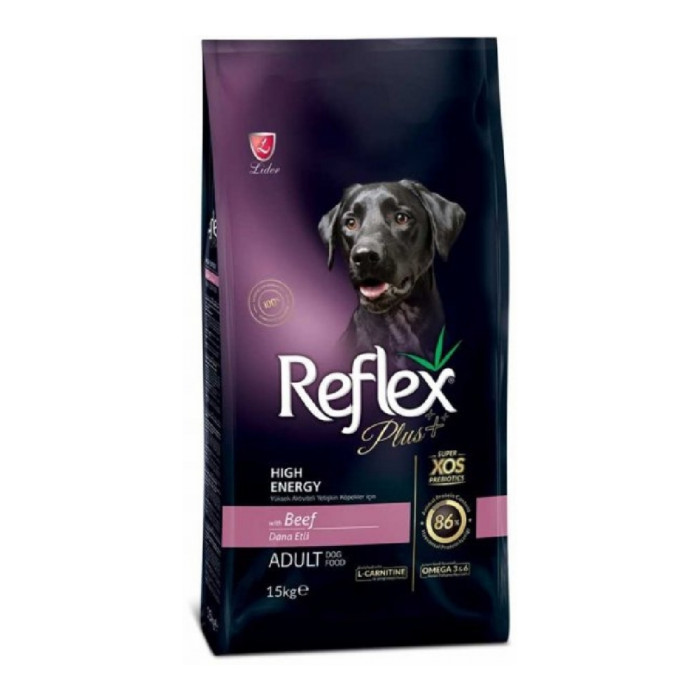 Корм Reflex Plus High Energy Adult with Beef Говядина для активных взрослых 15 кг - rfx-208