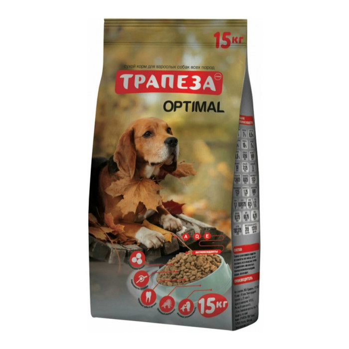 Трапеза Optimal для взрослых всех пород с низкой активностью 15 кг - AZ00010