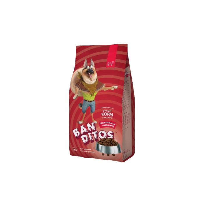 BANDITOS Ересектер үшін барлық тұқымды сиыр еті 12 кг 4627079682911