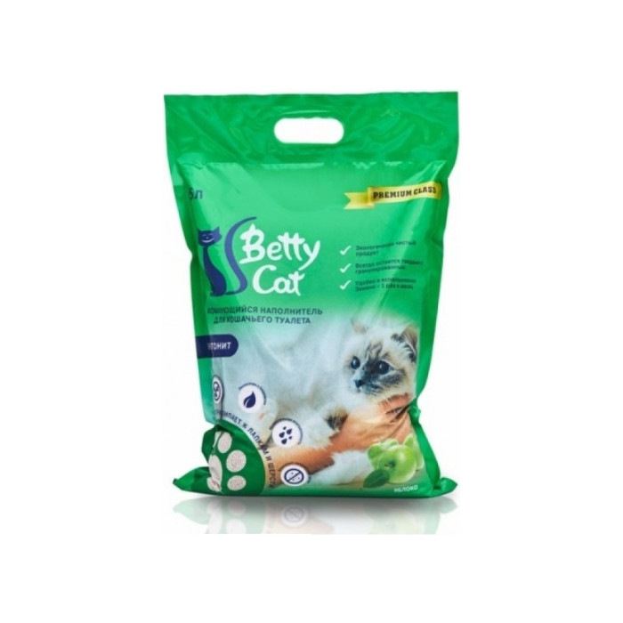Betty Cat Яблоко бентонитовый комкующийся 5 л