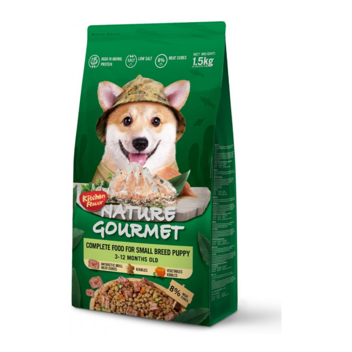 Kitchen Flavor Nature Gourmet кішкентай тұқымды щенктер үшін 1.5 кг - E1103139