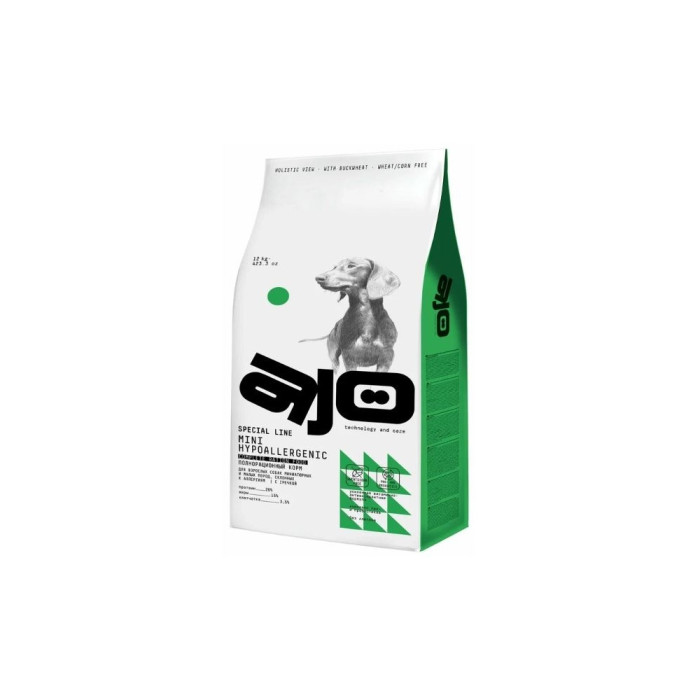 AJO Special Line Mini Hypoallergenic для взрослых мелких пород 12 кг - 4630169560532