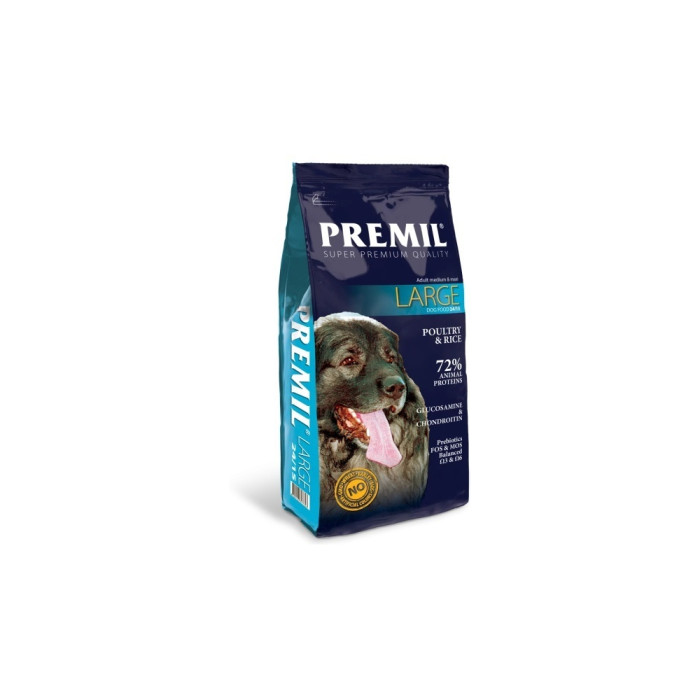 PREMIL Large Птица с рисом для взрослых средних и крупных пород 3 кг - AZ00133 - AZ00133