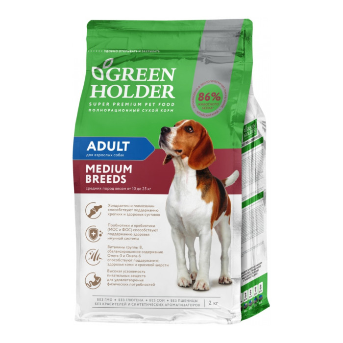 Green Holder Adult Medium Breeds для взрослых средних пород 2 кг - AZ00004