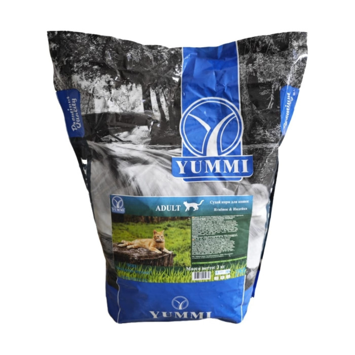 YUMMI Корм сухой для кошек YUMMI Premium Adult Ягнёнок и Индейка 3кг ягненок, индейка 3 кг - YU0046