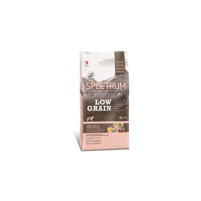 SPECTRUM Low Grain Кролик, индейка и тыква для взрослых средних и крупных пород 2.5 кг AZSP-2