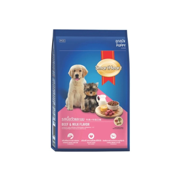 SmartHeart Puppy Говядина и молоко для щенков всех пород 10 кг KZ8DP0610