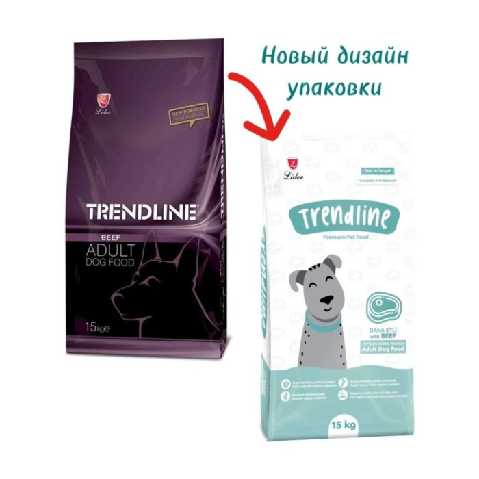 Корм Lider Trendline Adult Beef Говядина для взрослых всех пород 15 кг - 4944619276