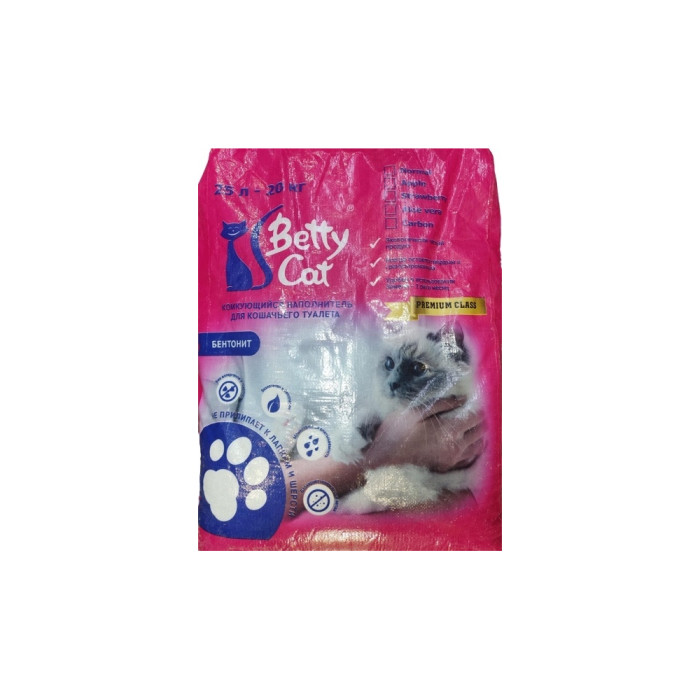 Betty Cat бентонитовый комкующийся 25 л 20 кг