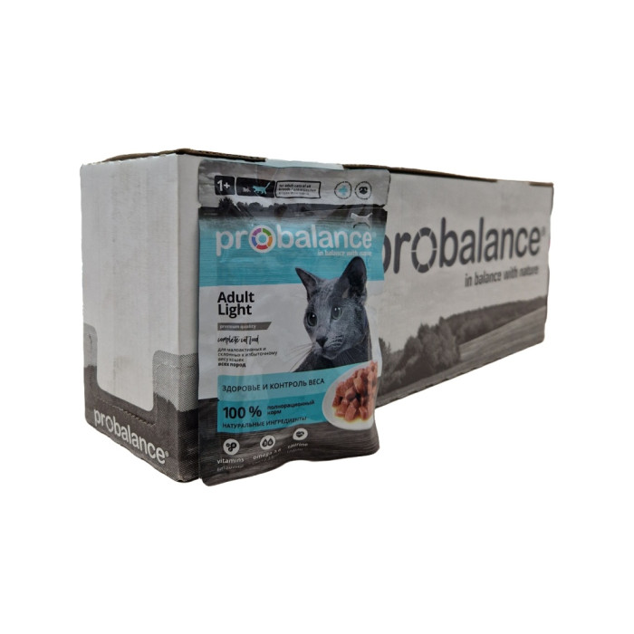 Корм Probalance кесектер соусында күркетауық, тауық 85 г 28 шт 4640011983204