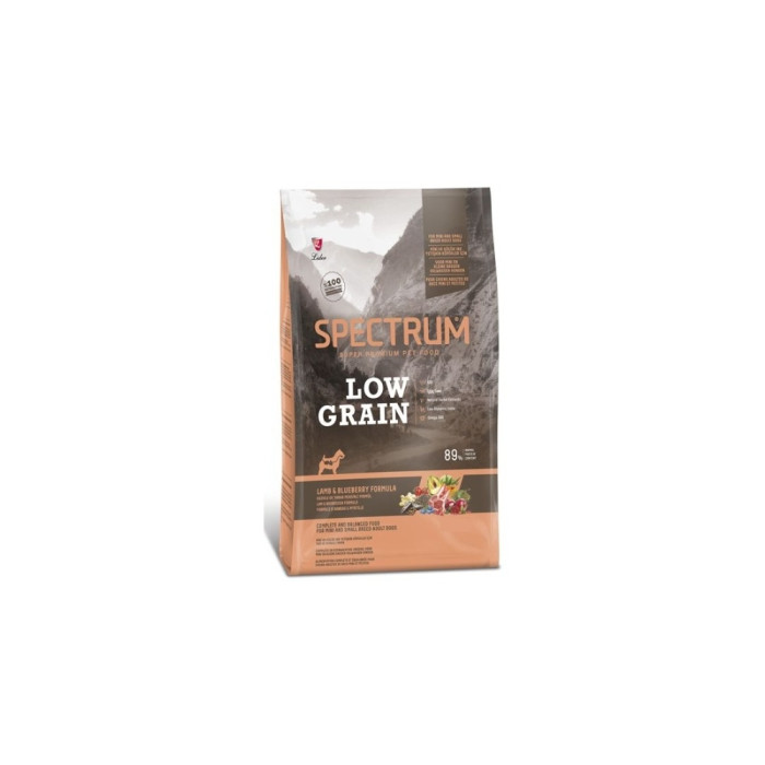 Spectrum Low Grain Mini and Small Adult Lamb & Blueberry Ягненок с черникой для взрослых мелких пород 8 кг - SPL-022