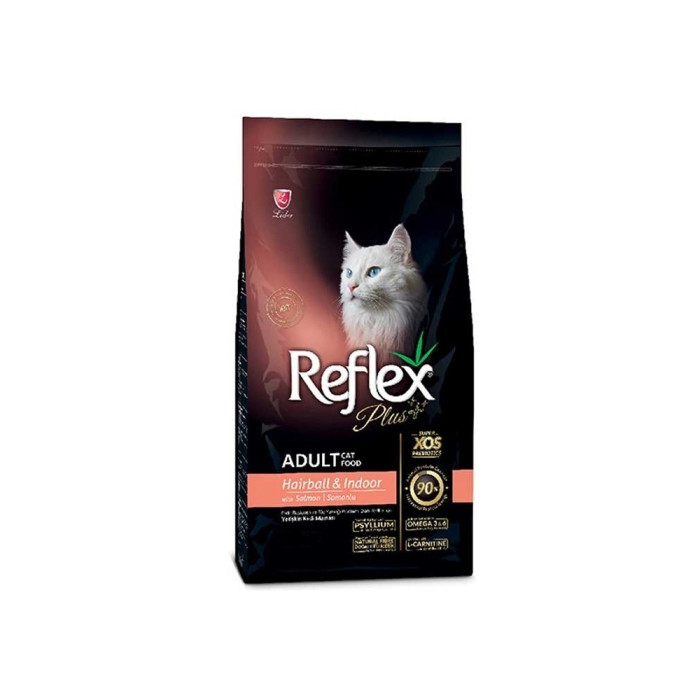 Reflex Plus Adult Hairball&Indoor для взрослых лосось 15 кг - RFX-407