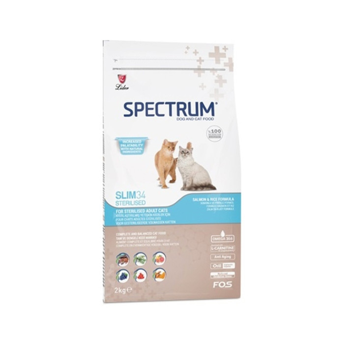 Spectrum SPECTRUM ADULT CAT FOOD SLIM34 2KG лосось 2 кг - 19415