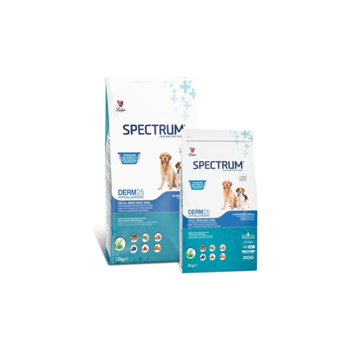 SPECTRUM ADULT DOG FOOD для взрослых с нежной кожей и тусклой шерсти 3 кг - 19406
