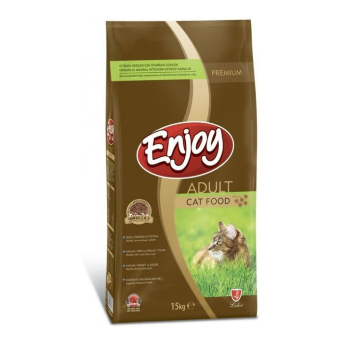 Enjoy Adult Cat Food Chicken Курица для взрослых курица 15 кг - - AZ24188