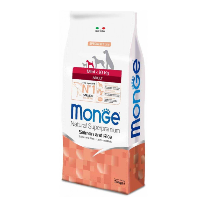 Monge Mini Adult Salmon&Rice Лосось с рисом для взрослых мелких пород 7.5 кг