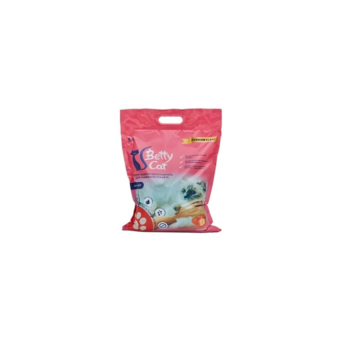 Betty Cat Клубника бентонитовый комкующийся 5 л