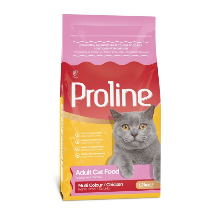 Proline Adult Cat Food Multi Colour Chicken Курица для взрослых курица 1.2 кг - PRO-224