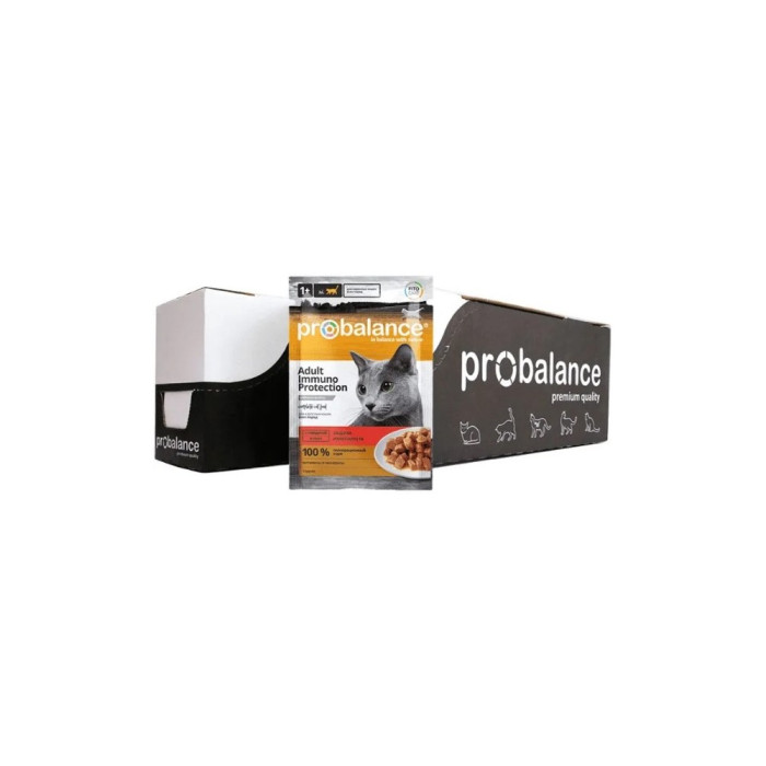 Корм Probalance кусочки в соусе говядина 85 г 28 шт 4640011980838