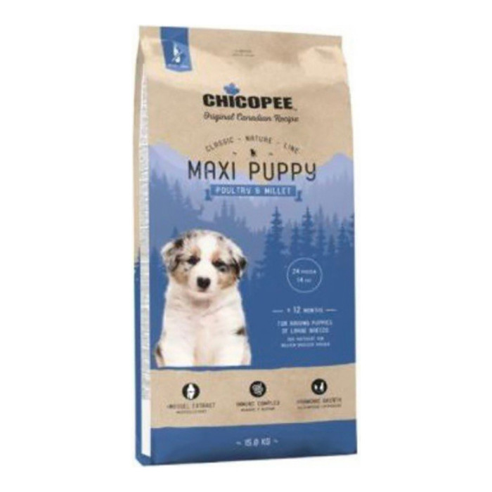 Chicopee Maxi Puppy Poultry & Millet Птица с просом для щенков крупных пород 15 кг - chic-06