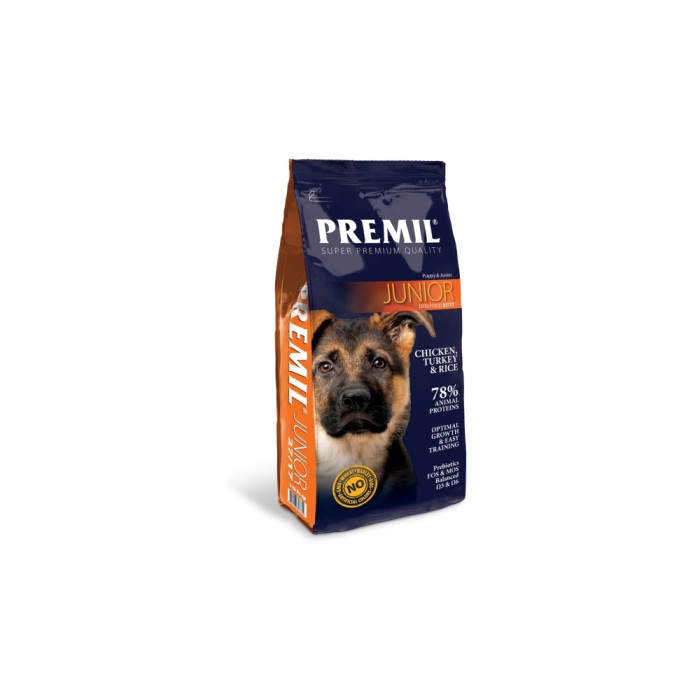 PREMIL Junior Курица, индейка и рис для щенков всех пород 15 кг - AZ00136 - AZ00136