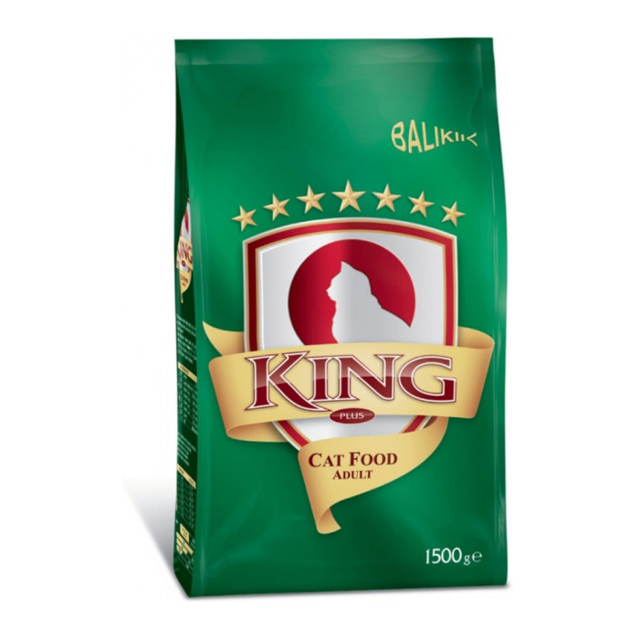 KING Plus Cat Food Adult ересектерге арналған балық, күріш 1.5 кг 4944620124