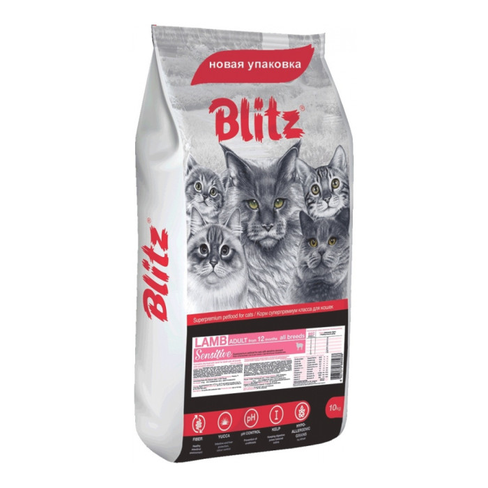 BLITZ Sensitive Adult для взрослых ягненок 10 кг 4627079680238