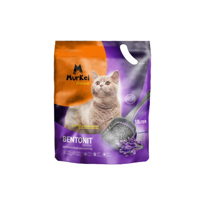 Murkel Premium Лаванда бентонитовый комкующийся 10 л