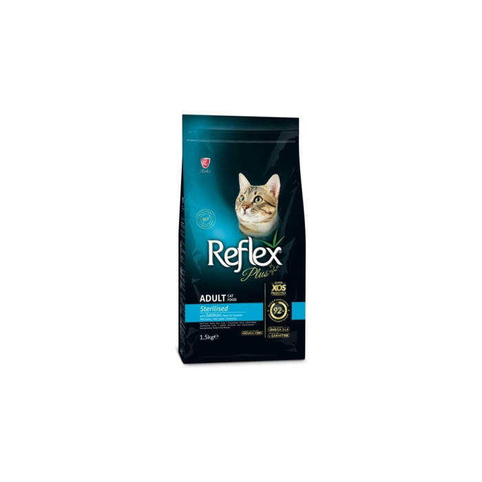 Корм Reflex Plus Adult Sterilised үшін стерилизованное лосось 1.5 кг - RFX-308