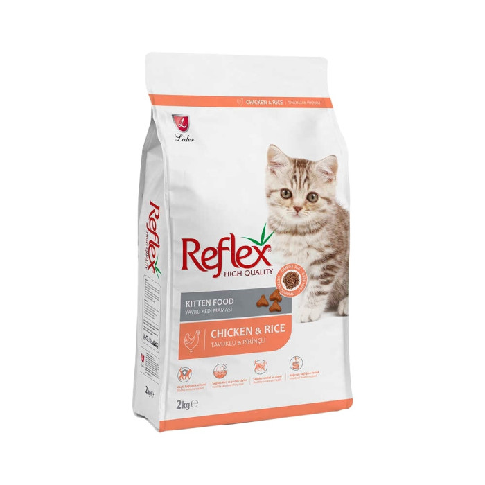 Reflex Kitten үшін мысықтар тауық, күріш 2 кг - 4927820146