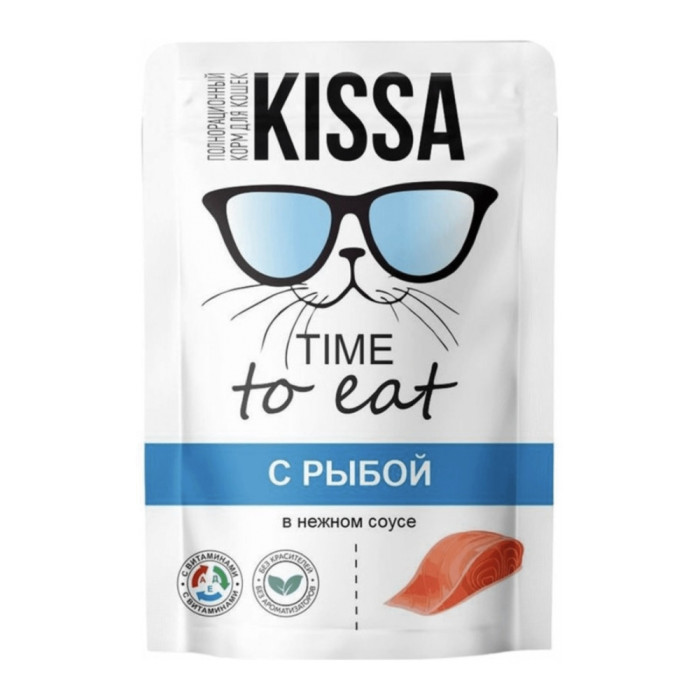 Kissa кусочки в соусе рыба 75 г 28 шт AZ00029