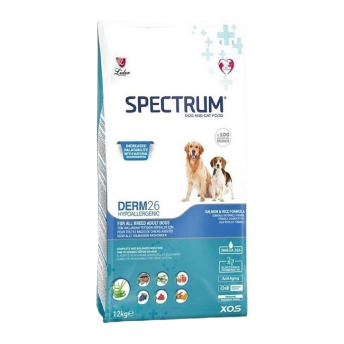 SPECTRUM Derm26 Hypoallergenic Лосось с рисом для взрослых 12 кг - 19405
