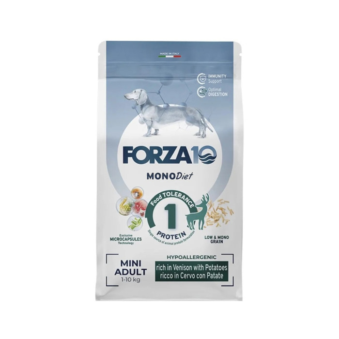 Forza 10 Mini diet корм для собак мелких пород с олениной и картофелем 1,5 кг 8020245713185