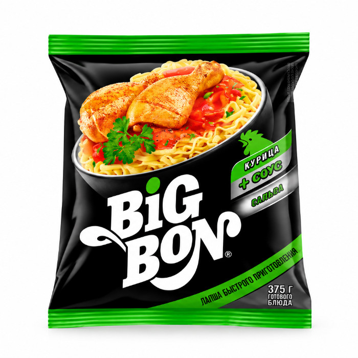 Big Bon "Achchiq tovuq go'shti" lapshasi, 75 g