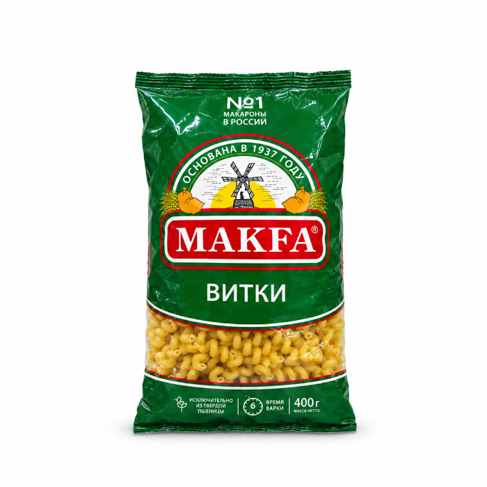 Makfa "Vitki" (Buralma) makaron mahsuloti, 400 g
