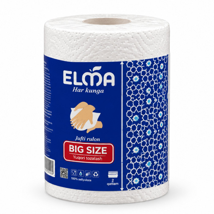 Elma Har kunga Big Size 3 qavatli qog'oz sochiq, 1 dona