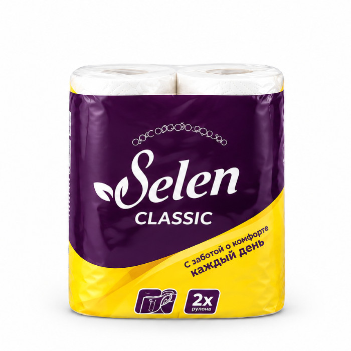 Selen Classic hojatxona qog'ozi, 2 dona