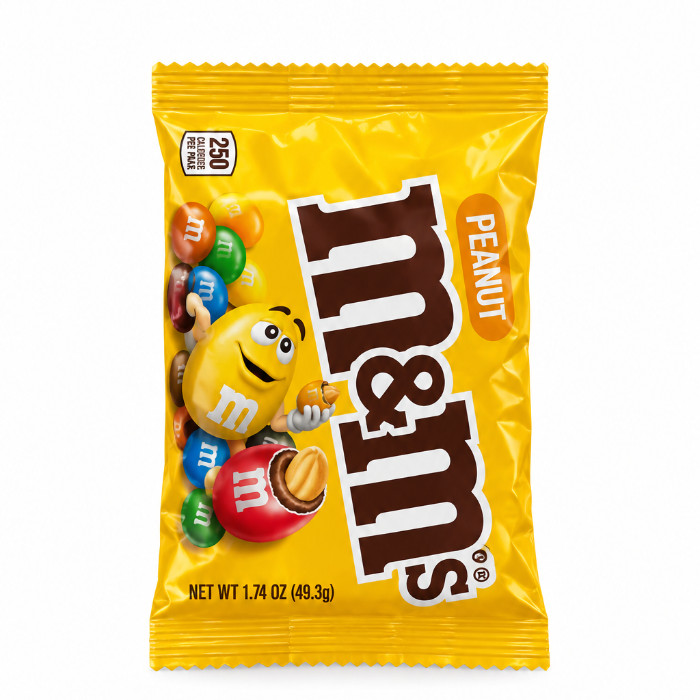 M&M's Peanut yeryong'oqli sutli shokoladli draji, 45 g