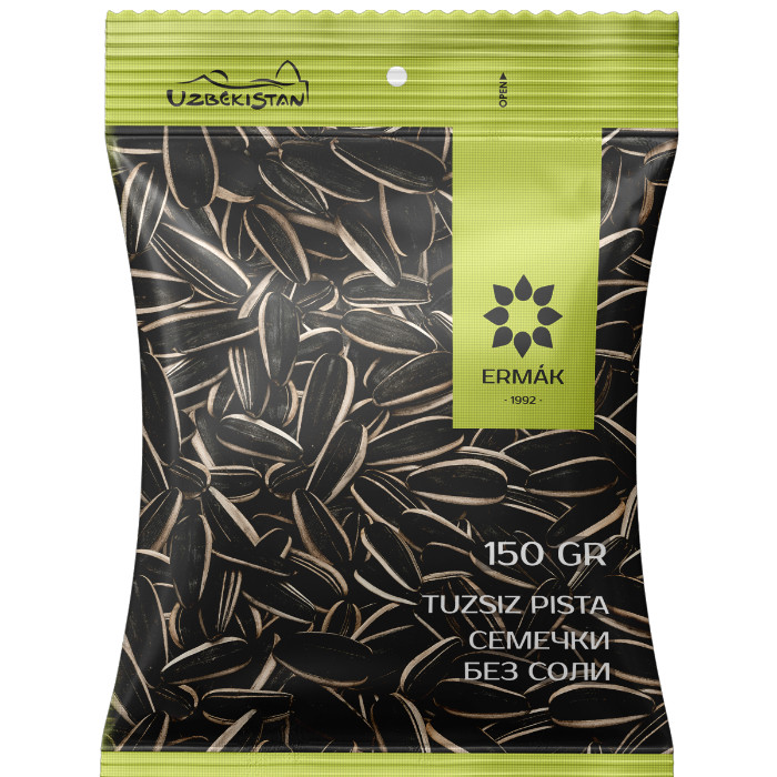 Ermak tuzsiz qovurilmagan kungaboqar urug'lari, 150 g