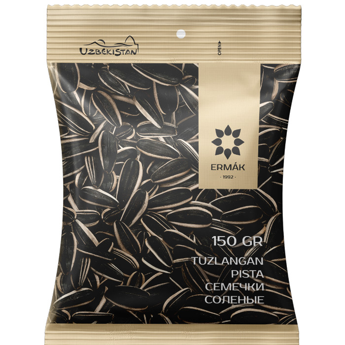 Ermak tuzlangan kungaboqar urug'lari, 150 g