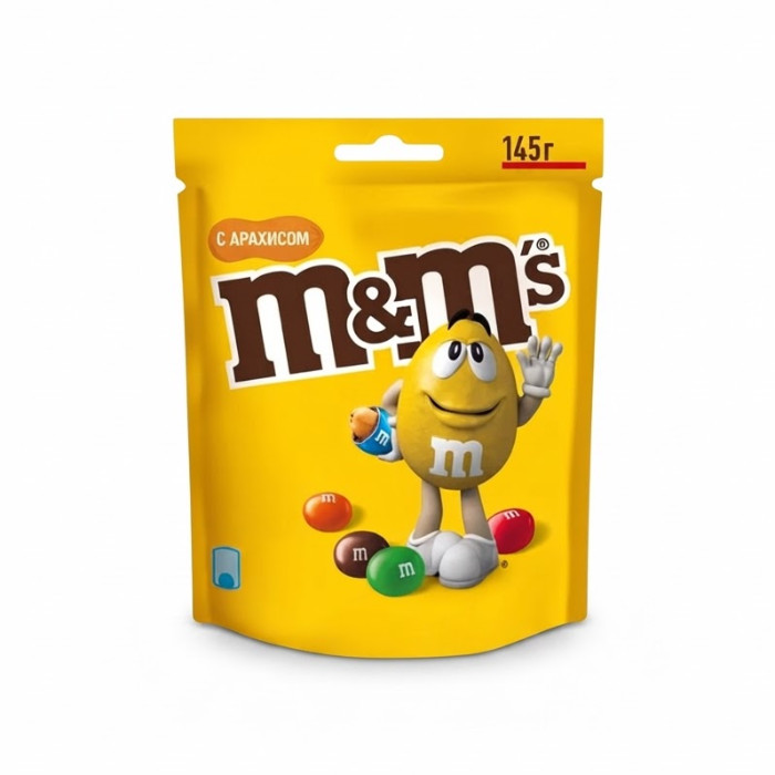 M&M's yeryong'oqli sutli shokoladli draje, 145 g