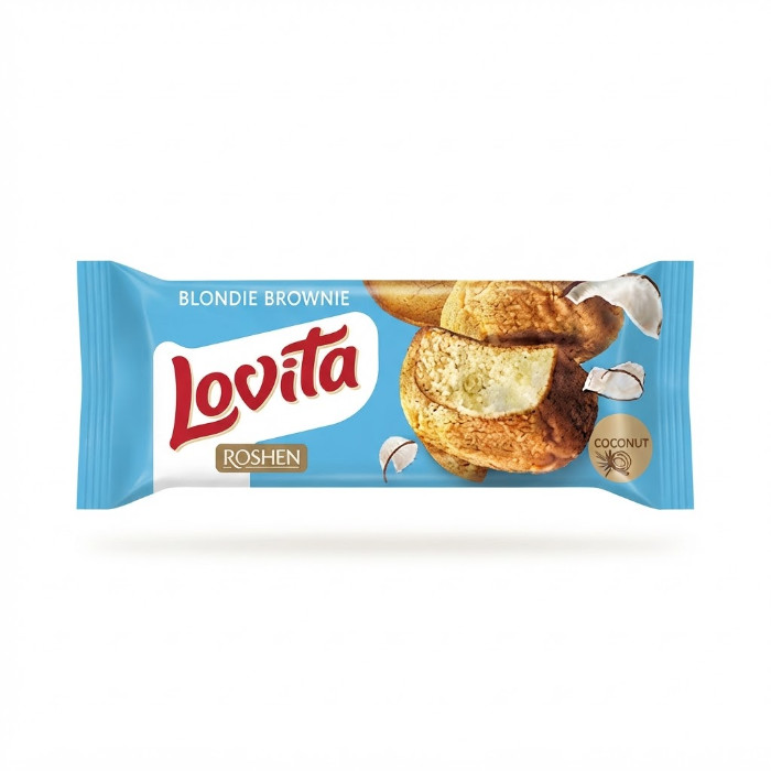 Roshen Lovita Blondie Brownie Coconut kokos ta'mli yumshoq pechenye, 135 g