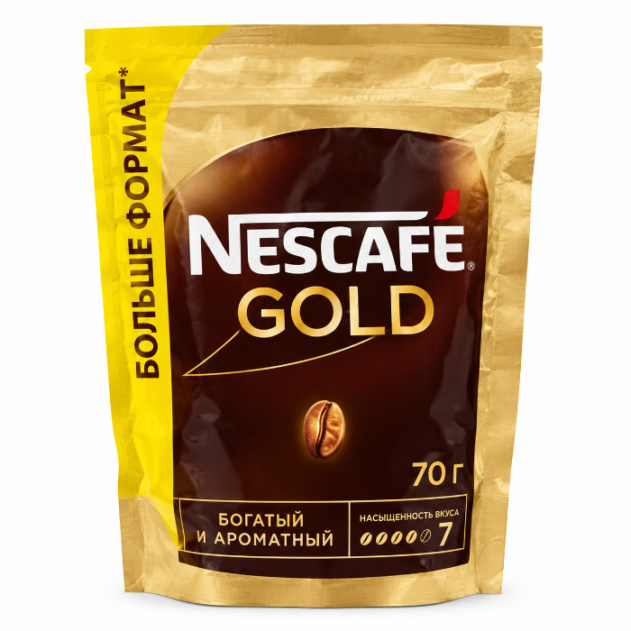 Nescafe Gold eruvchan suzib quritilgan qahva, 70 g