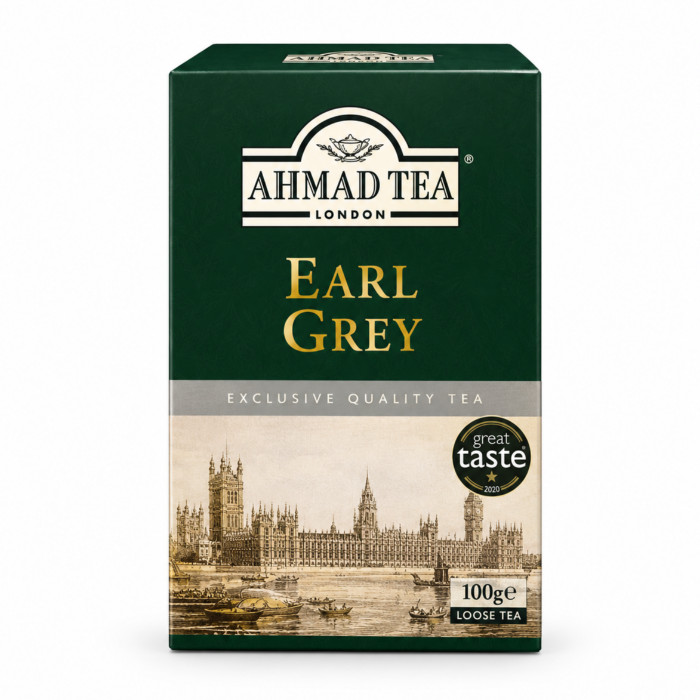 Ahmad Tea Earl Grey bergamot xushbo'y hidli qora bargli choy, 100 g