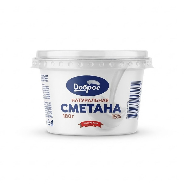 Доброе 15% smetana, 180 g