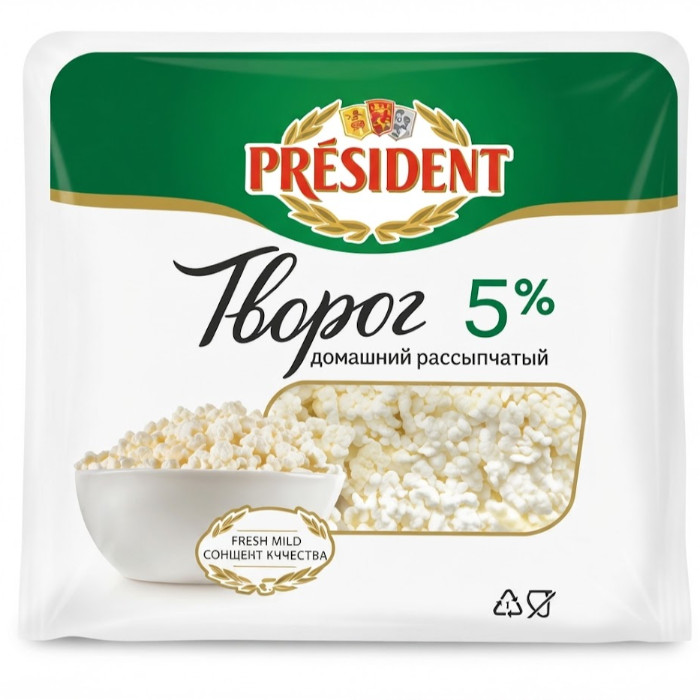 Président 5% tvorog, 350 g