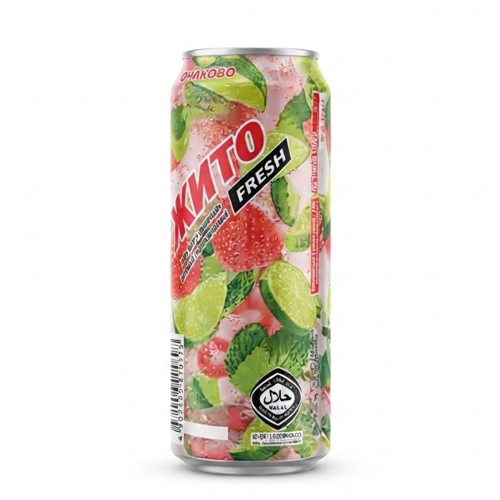 Ochako Mohito Fresh qulupnay gazlangan ichimligi, 450 ml