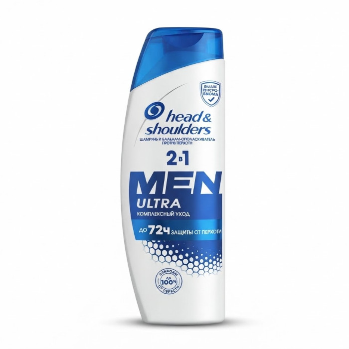 Head & Shoulders Men Ultra Kompleks parvarish 2-si 1-da shampuni va balzam-chayqagichi, 400 ml